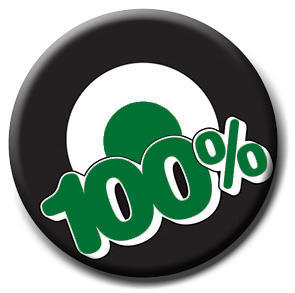 100% Attendance / Achievement Badge - GREEN