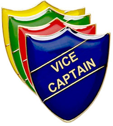Vice Captain Badge (shield)- Black Rooster School Badges