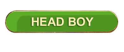 Head Boy Badge (bar shape)- Green