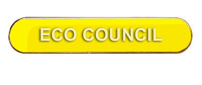 Eco Council Badge (bar shape)- Yellow
