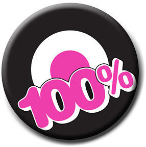 100% Attendance / Achievement Badge - pink