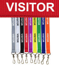 Visitor Lanyards in 9 colours