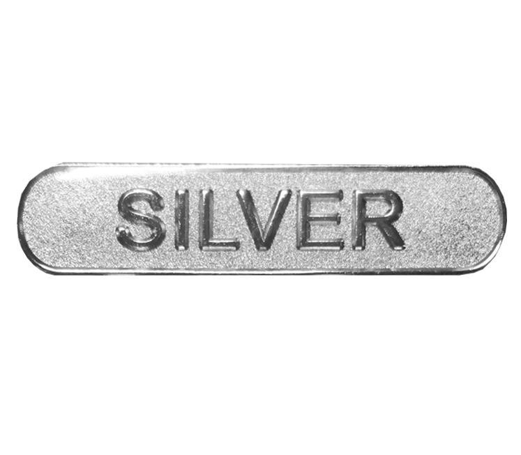 Silver Badge (bar shape) - Black Rooster School Badges