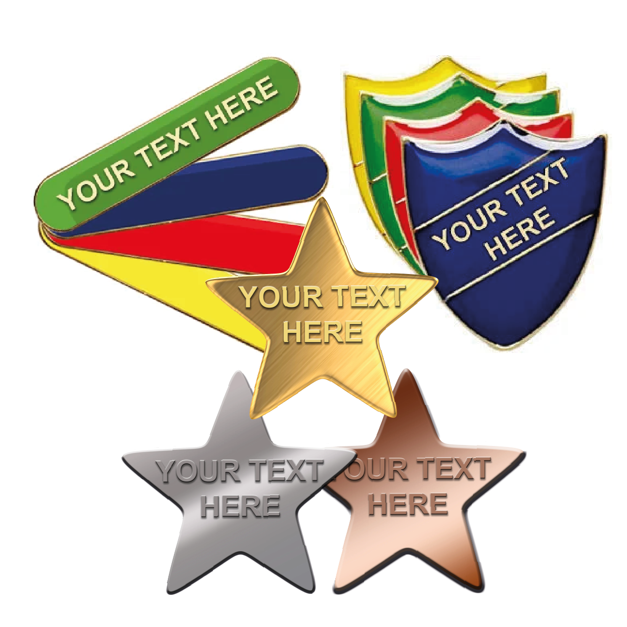 Custom Badges- Black Rooster School Badges