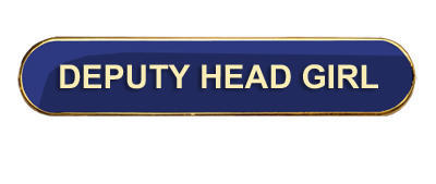 Deputy Head Girl Badge (Bar Shape)- Blue