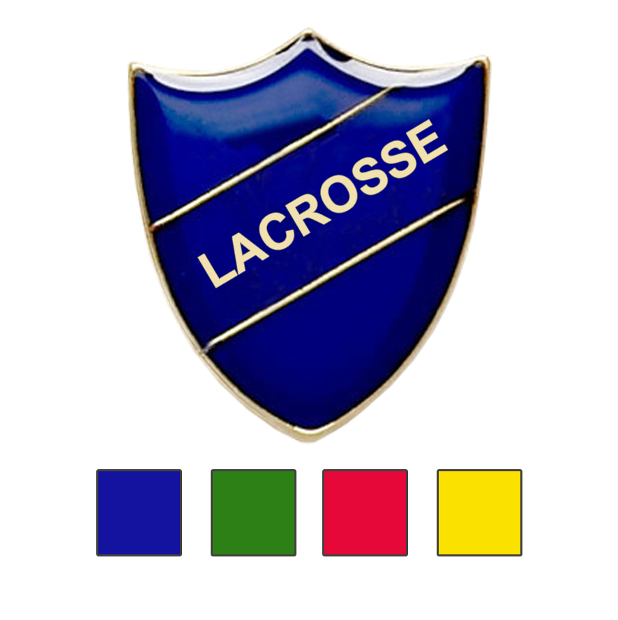 Lacrosse school badges shield