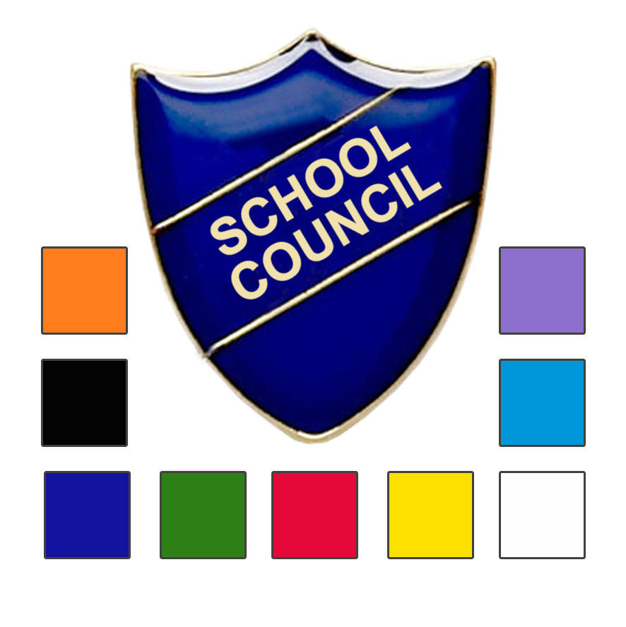 School Council Badge (shield)- Black Rooster School Badges