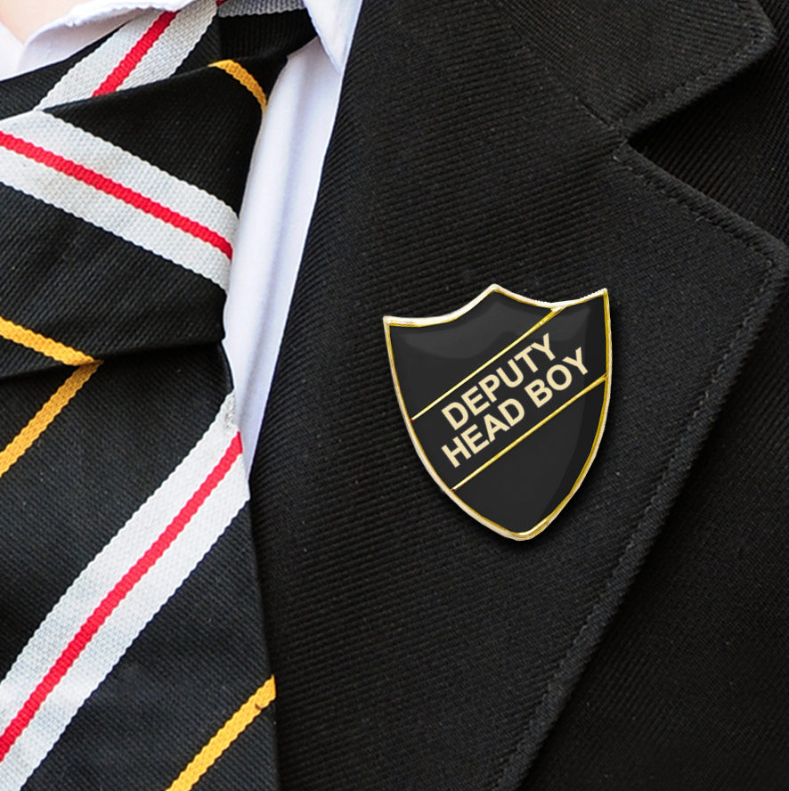 Deputy Head Boy School Badges black