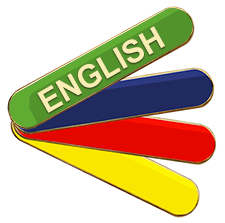 English Badge (bar shape)- Various Colours- Black Rooster School Badges