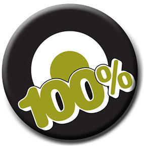 100% Attendance / Achievement Badge - Olive