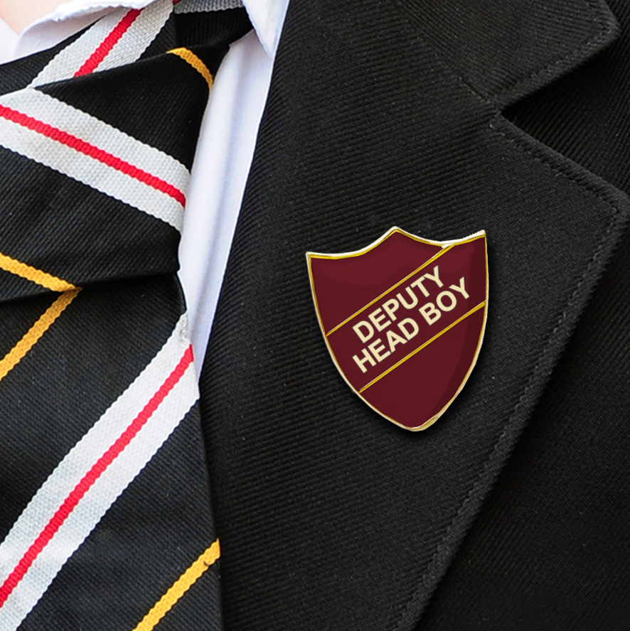 Deputy Head Boy School Badges maroon