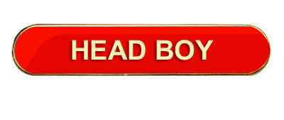 Head Boy Badge (bar shape)- Red