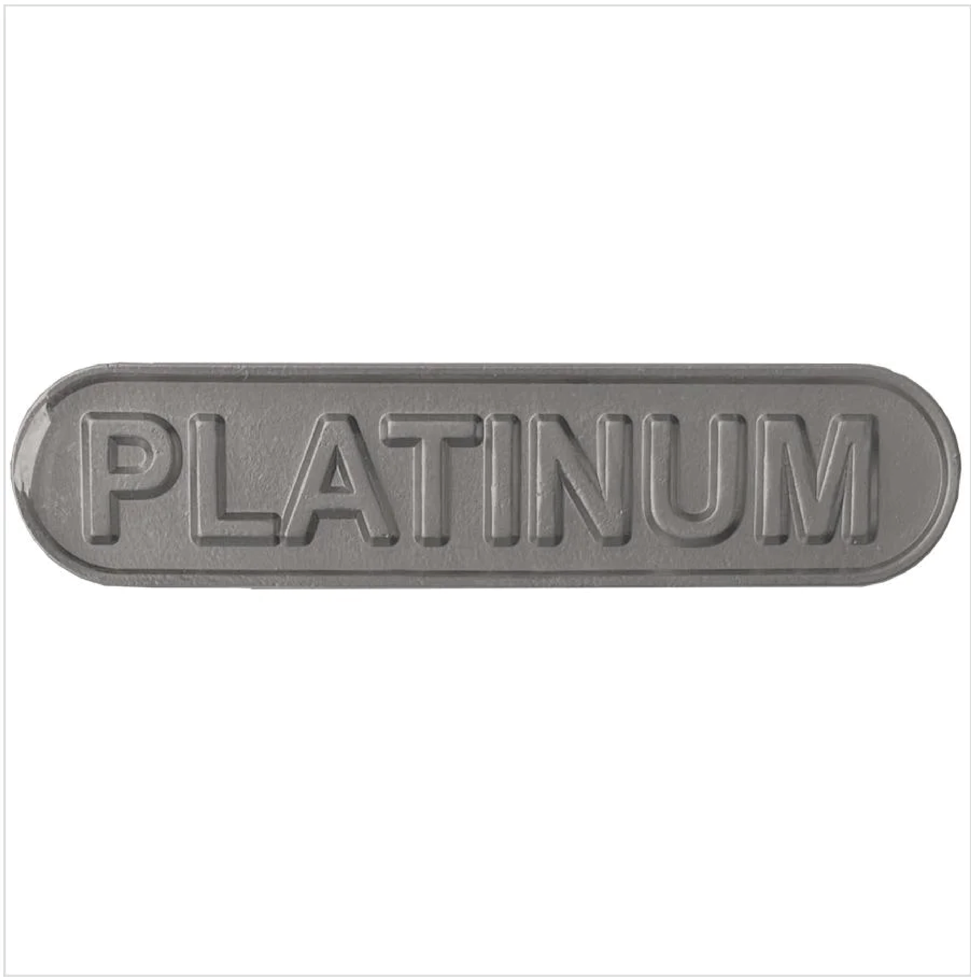 Platinum Badge (bar shape) - Black Rooster School Badges