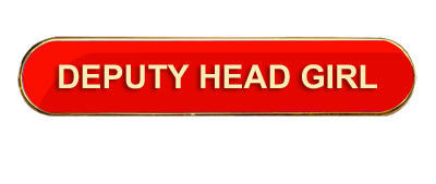 Deputy Head Girl Badge (Bar Shape)- Red
