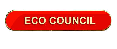 Eco Council Badge (bar shape)- Red