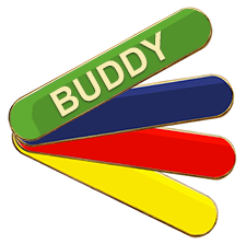 Buddy Badge (bar shape)- Various Colours- Black Rooster School Badges