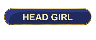 Head Girl Badge (bar shape)- Blue