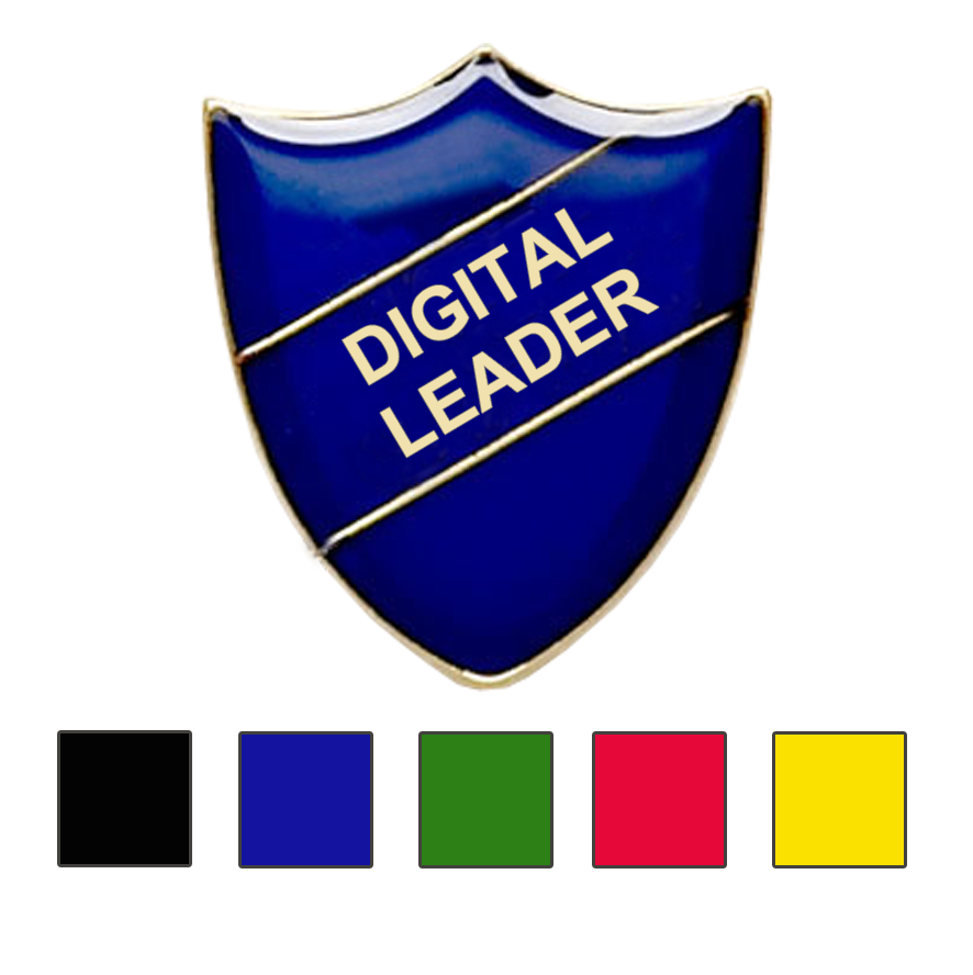 Digital Leader Badge (shield)- Black Rooster School Badges