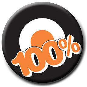 100% Attendance / Achievement Badge - orange