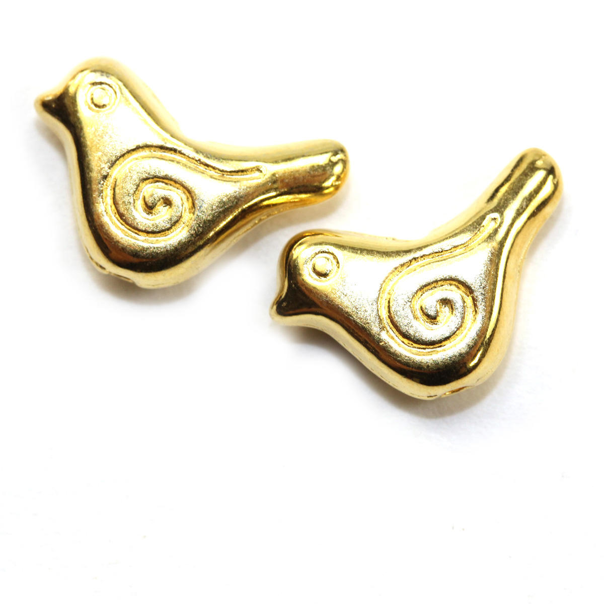 Golden Bird Metal Bead