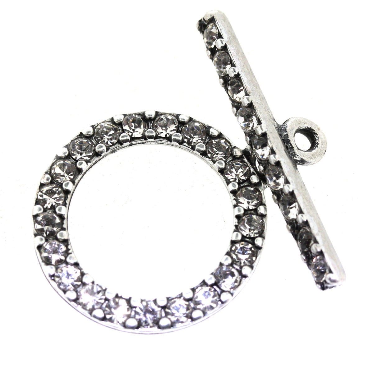 Crystal Ring Toggle Clasp Component