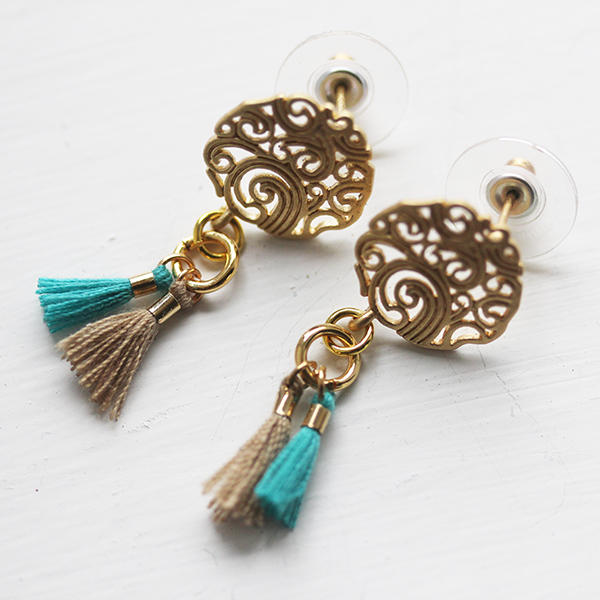 Earrings with Tiny Tassels