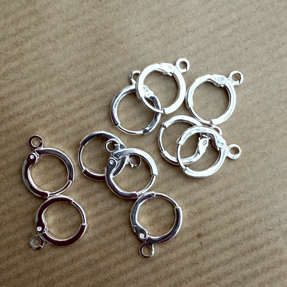 Silver Huggie Earring Fitting