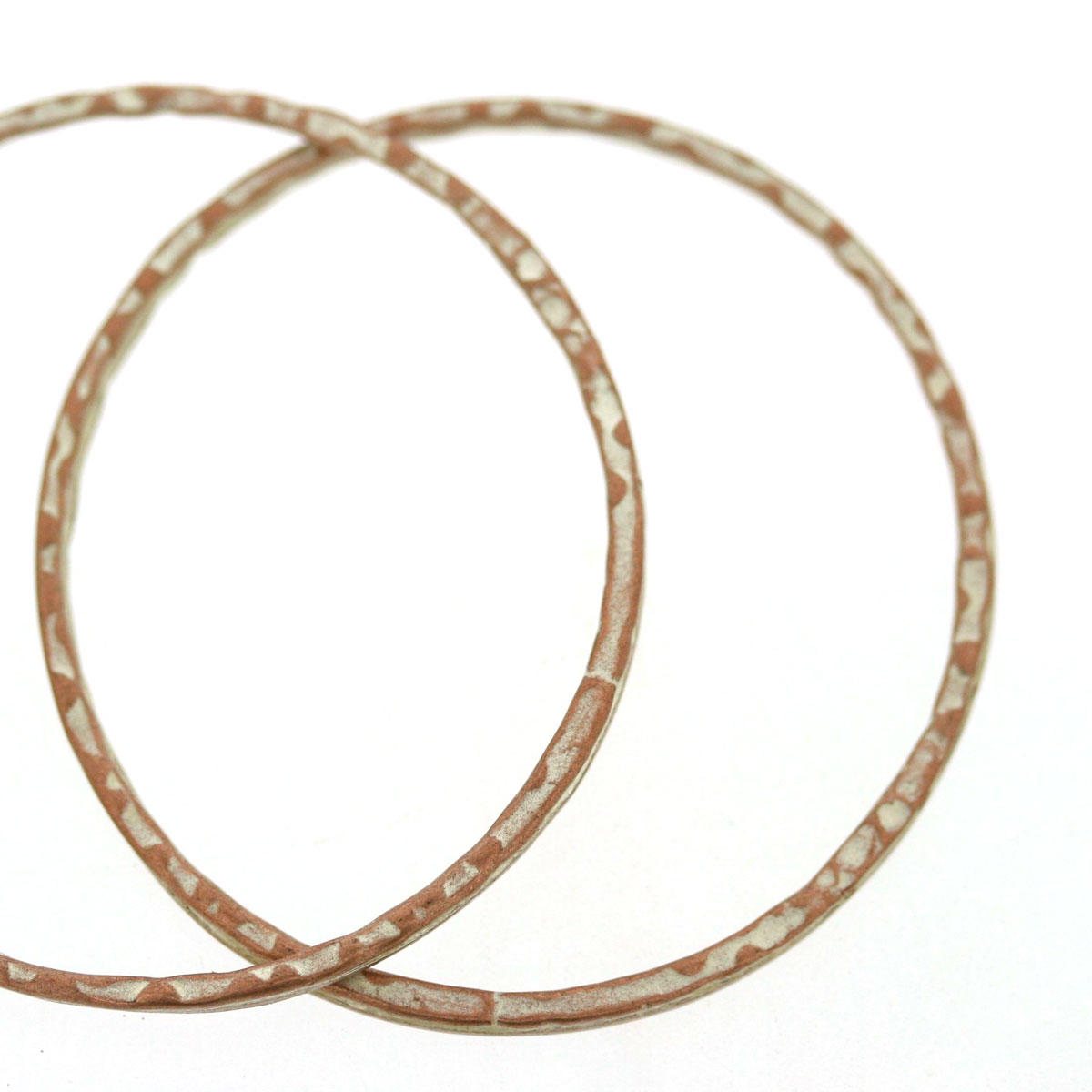 Silvered Copper Fine Grand Martellato Ring