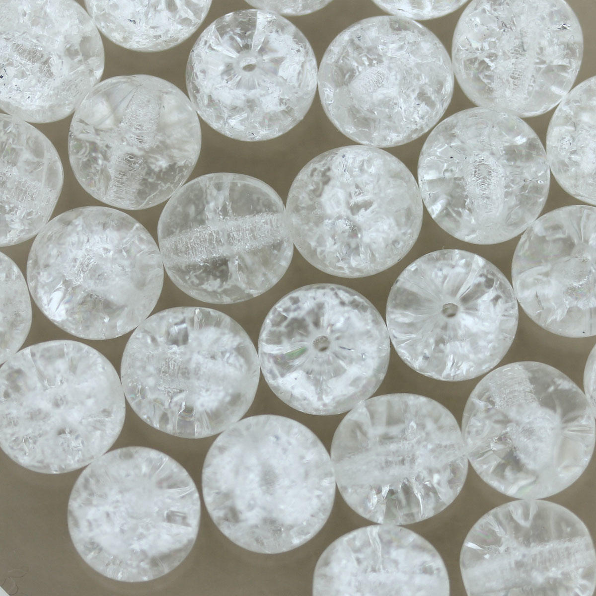 Crystal Crackle 10mm Glass Beads