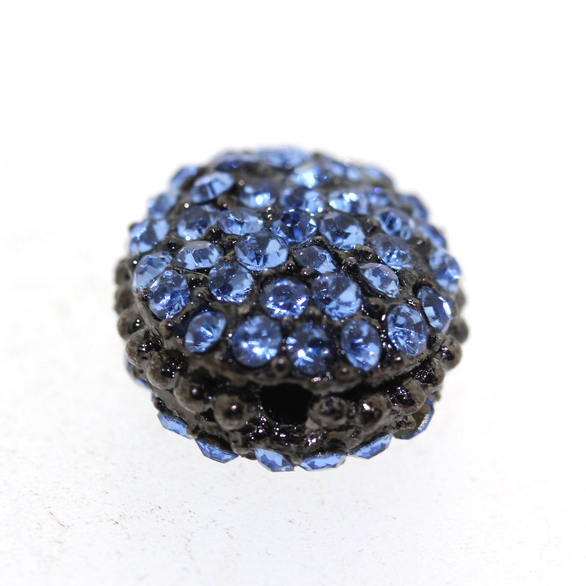 Blue Encrusted Rhinestone Bead