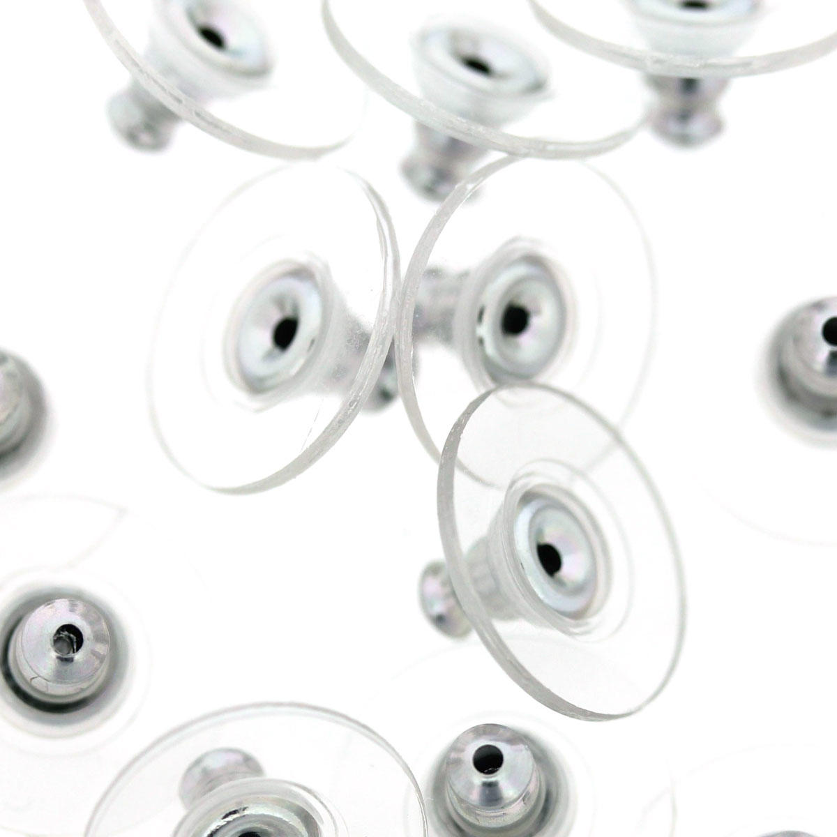 4x Sterling Silver Stud Post Bullet Earring Backs & Clutches - .925 Solid Silver Connector #2387