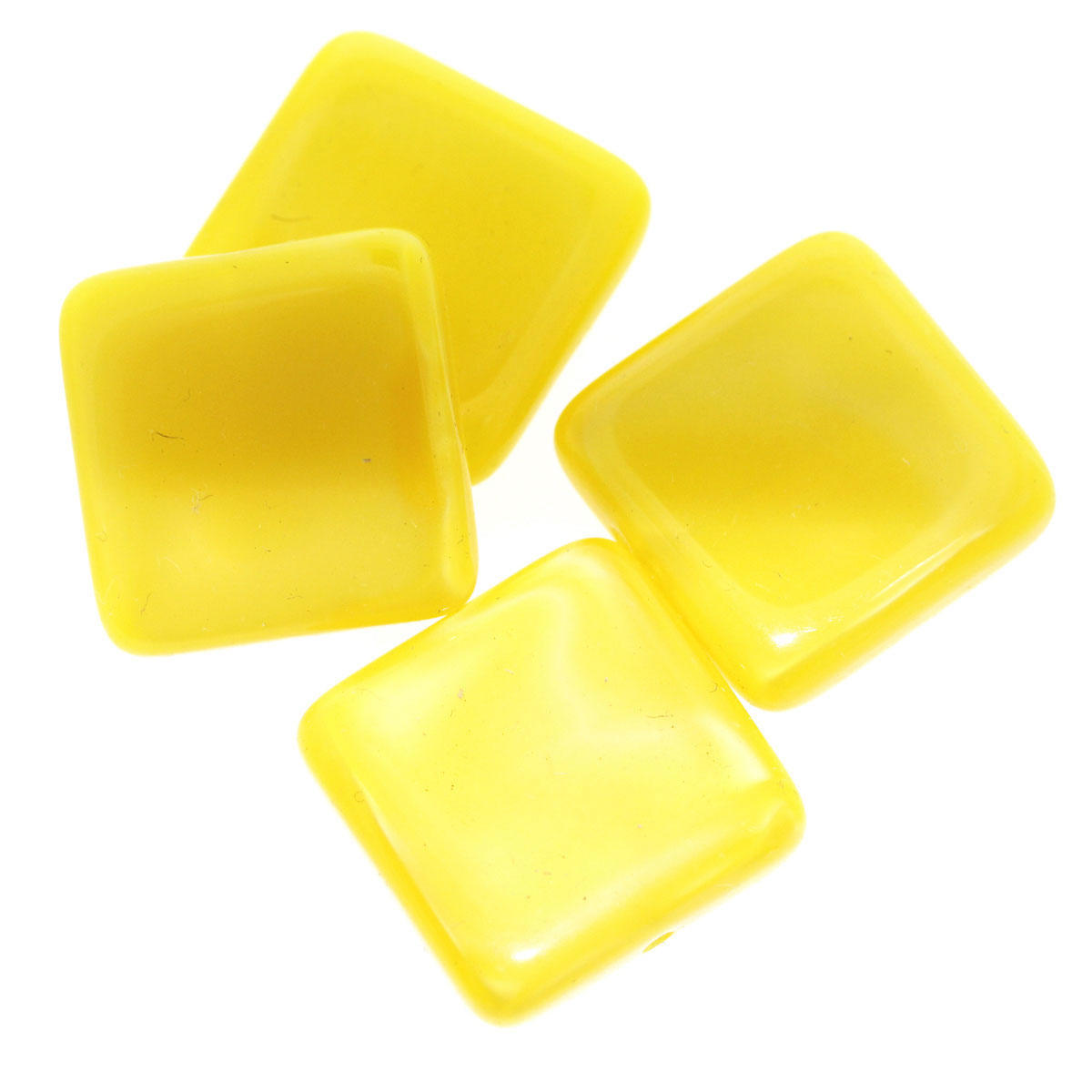 Yellow Tutti Fruiti Glass Bead
