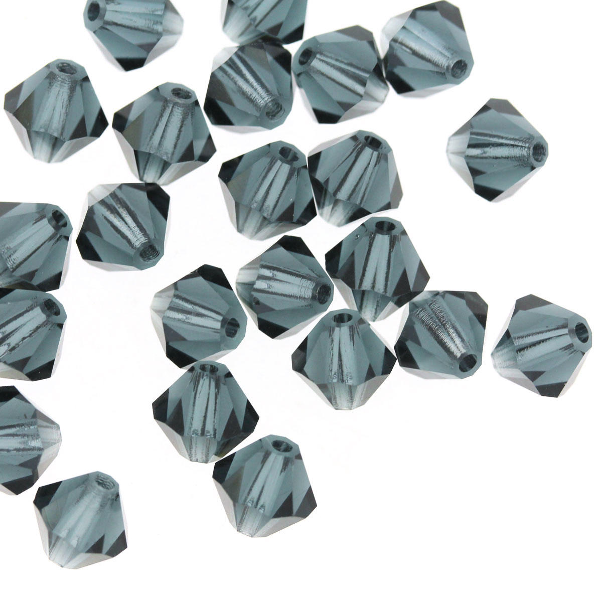 Black Diamond crystal Bicone Glass Bead
