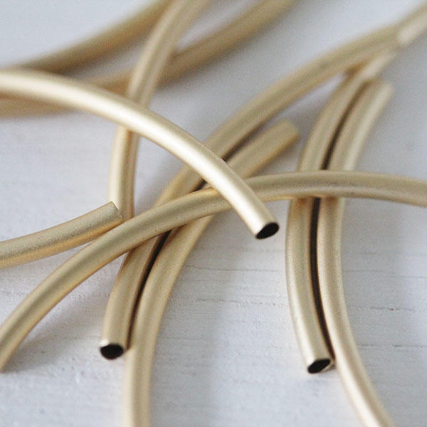 Soft Gold long curved tube