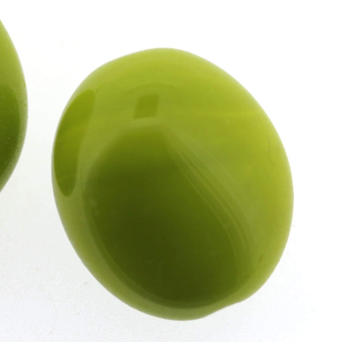 Lime Opaque Glass Pebble Bead - Code 32/09