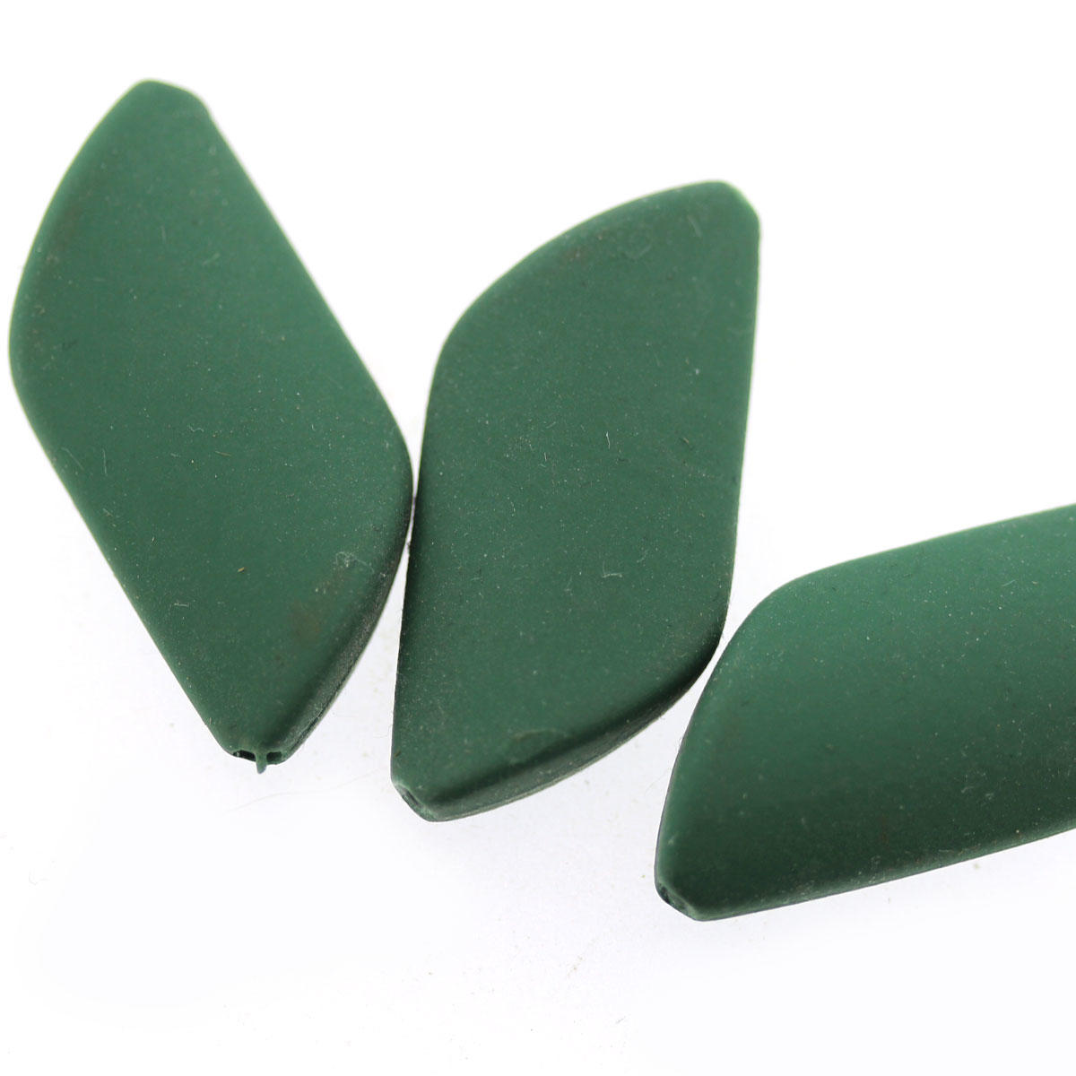 Jade Green Slanted Acrylic Bead