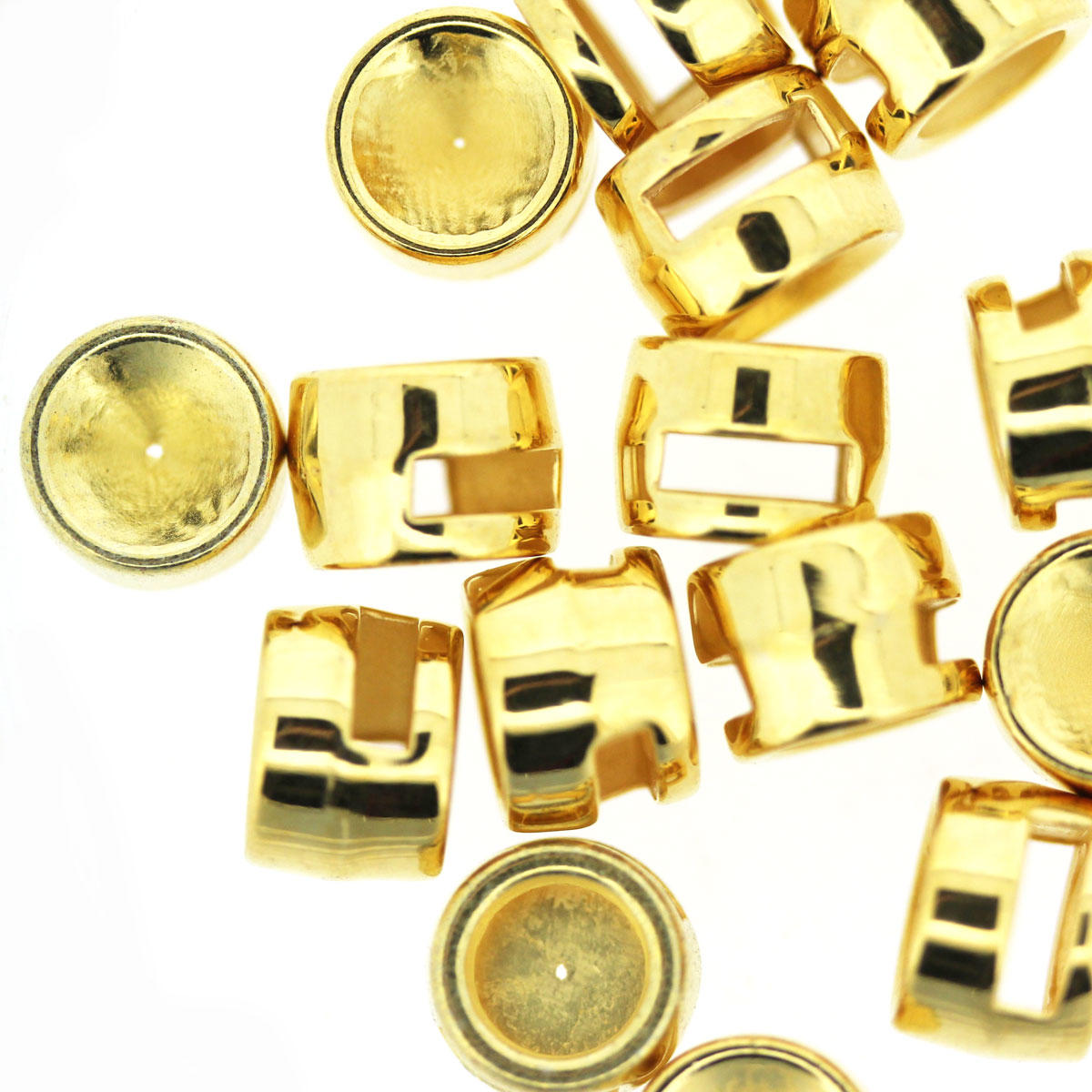 Gold Slider for Swarovski Crystals SS29