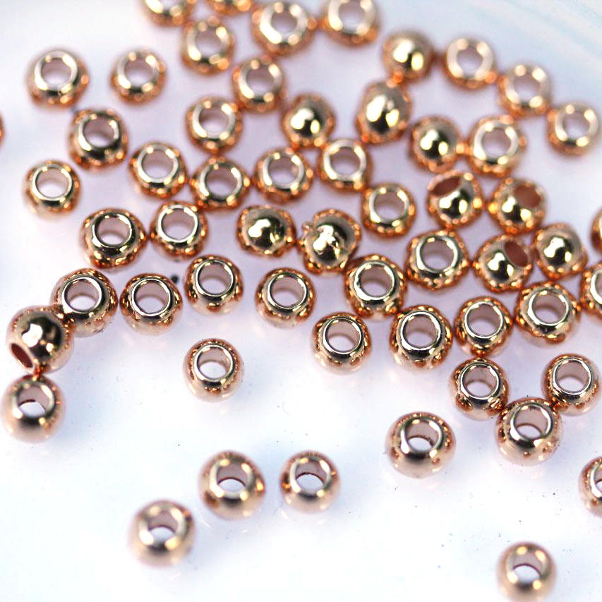 Rose Gold 3mm Ball Beads