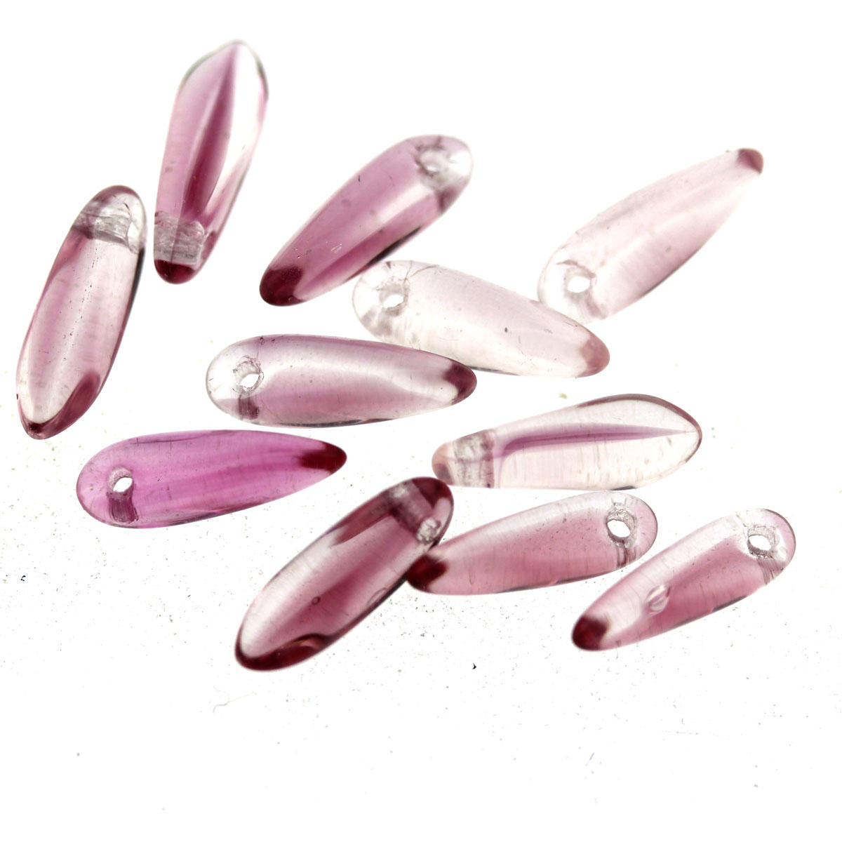 Fuchsia Dagger Glass Beads