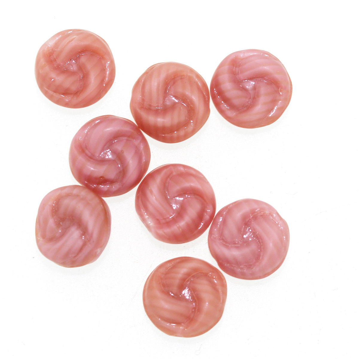 Salmon Pink Glass Rose Bead - Code 147/07
