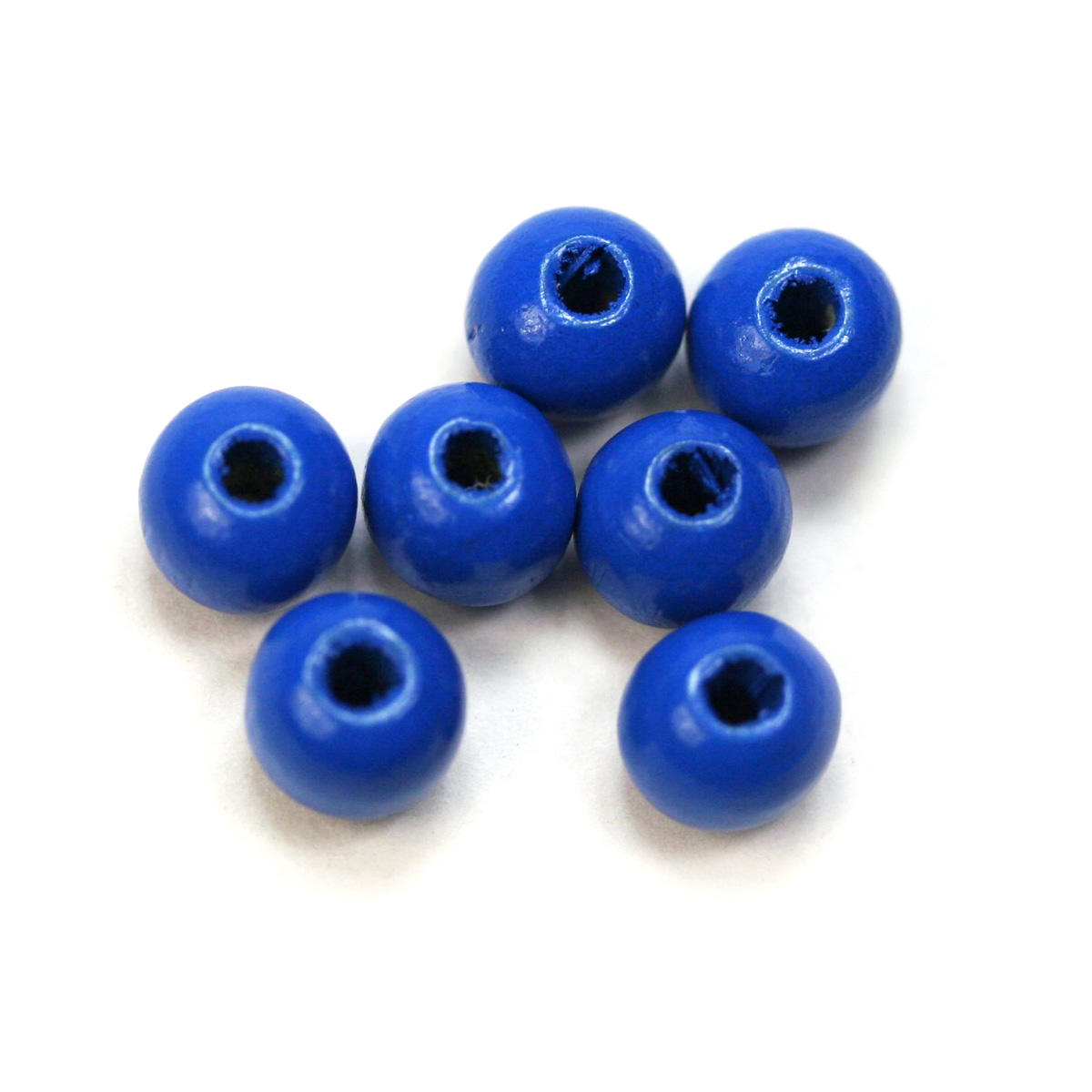 Blue Round Wooden 6mm Bead