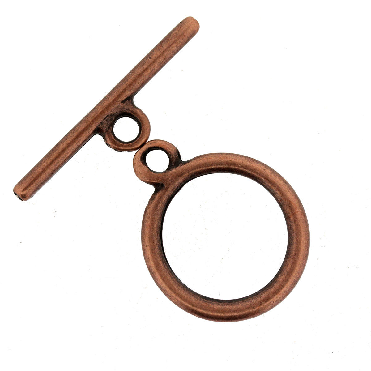 Antique Copper Round Toggle Clasp