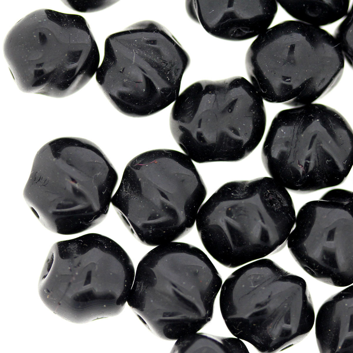 Black Baroque Glass Bead