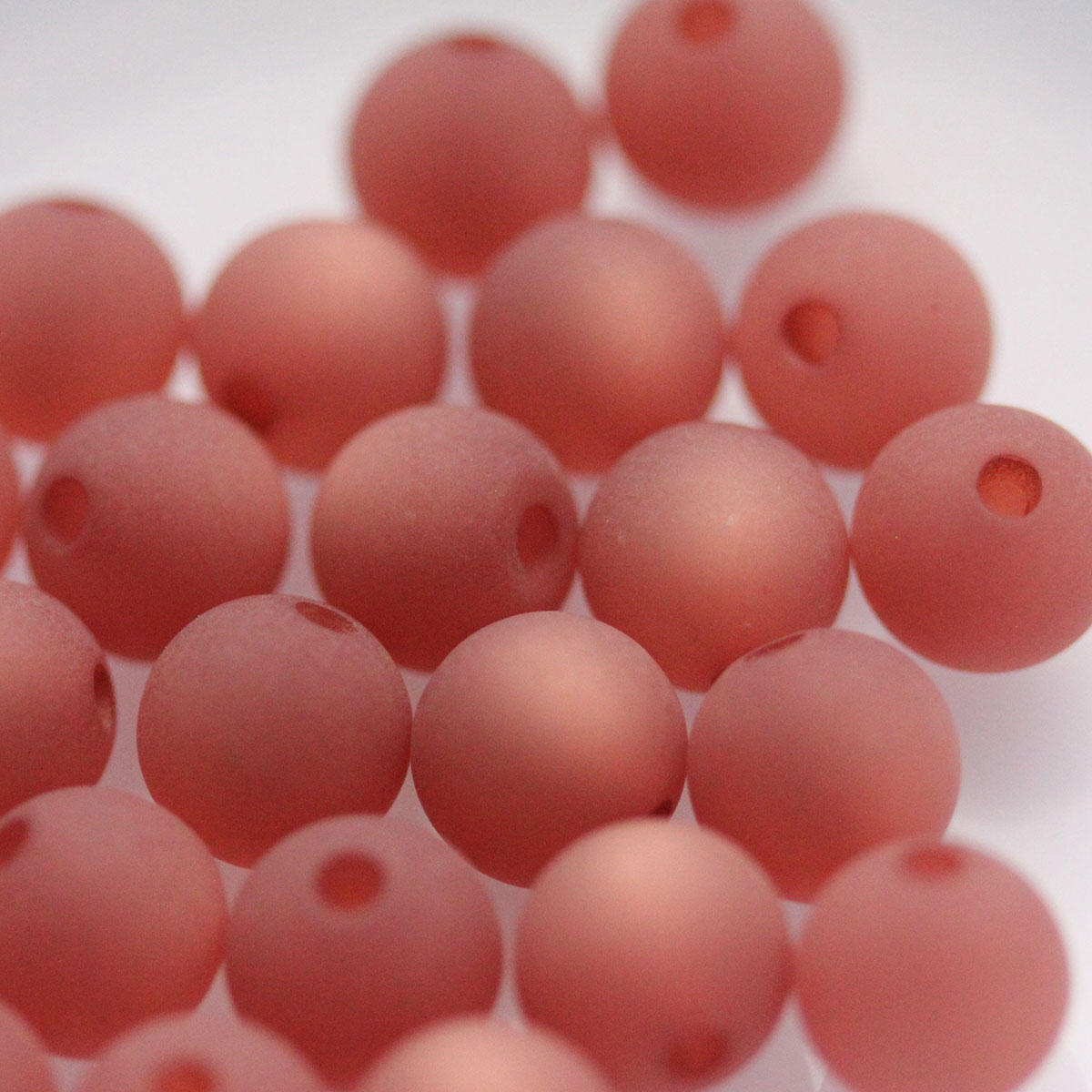 Dusty Pink 8mm Round Polaris Beads