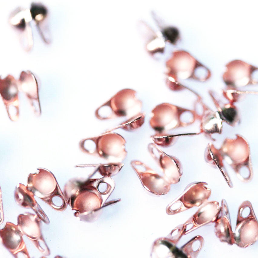 Rose Gold tiny Callote for Chain or Cord
