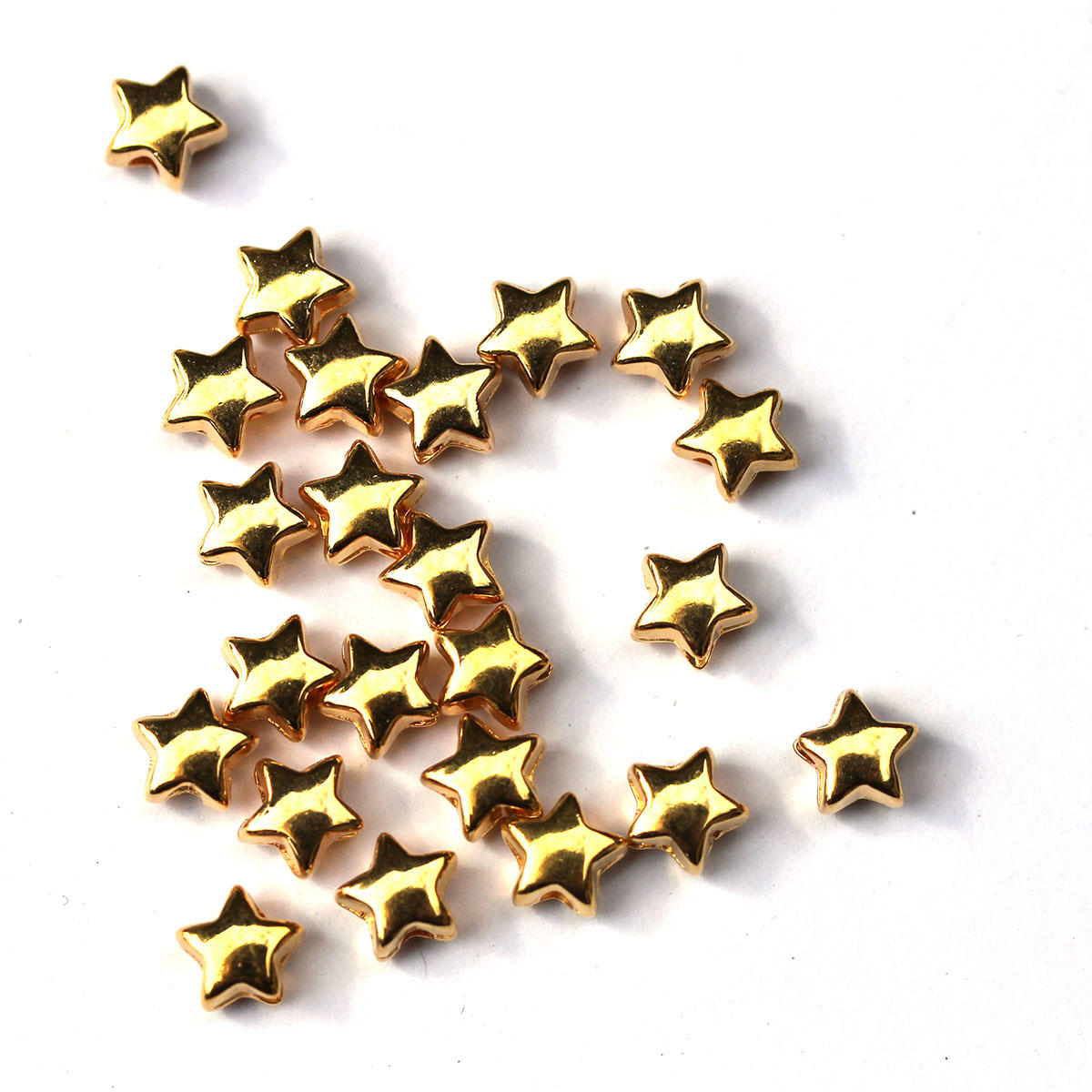 Gold Star Metal Beads
