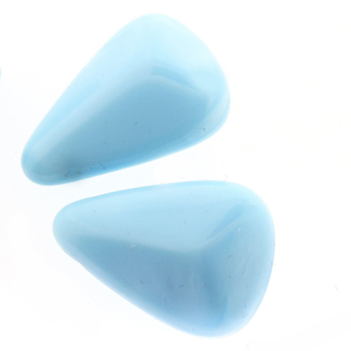 Powder Blue Chunky Drop Glass Bead