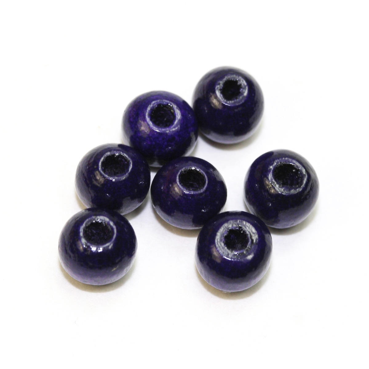 Dark Purple Round Wooden 6mm Bead