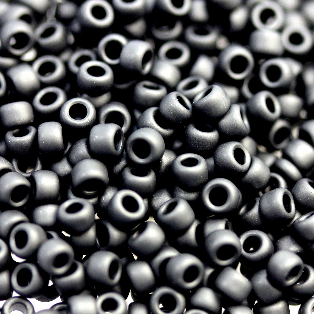Opaque Jet Seed Beads