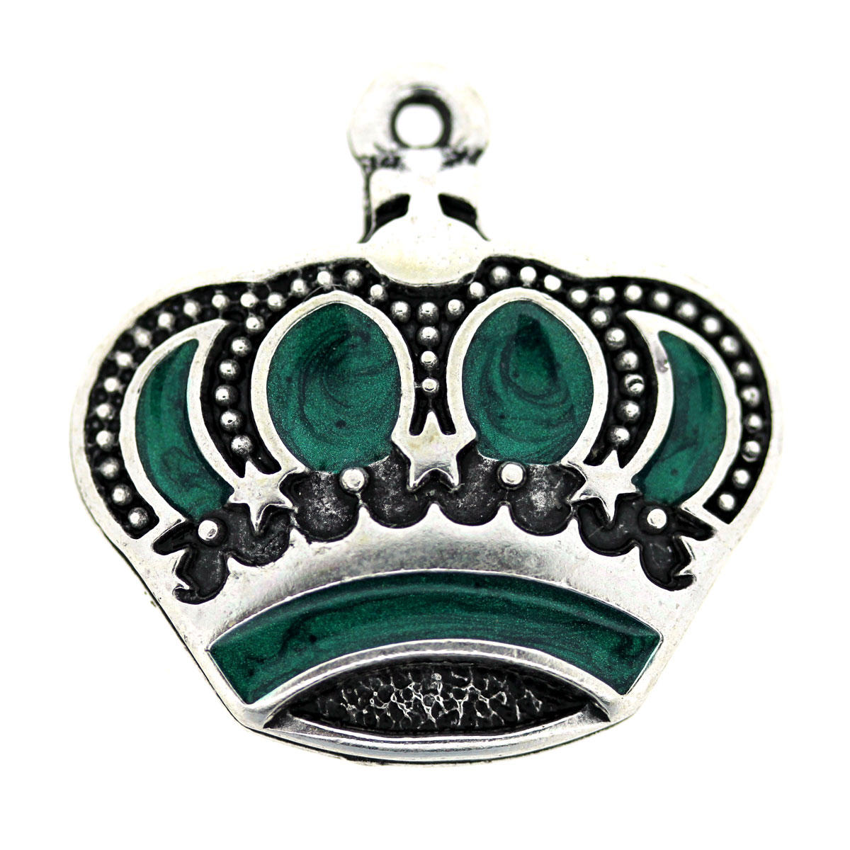 Jade Enamelled Crown Charm